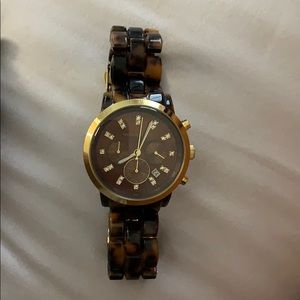 Tortoise with gold accent Michael Kors watch